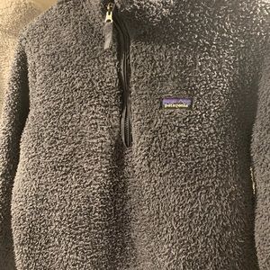 Patagonia Dark Gray Los Gatos Fleece Medium EUC